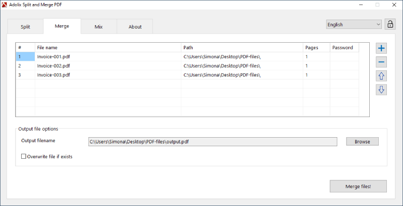 Screenshot for Adolix Split and Merge PDF 2.1